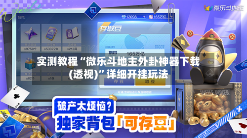 实测教程“微乐斗地主外卦神器下载(透视)	”详细开挂玩法-第2张图片