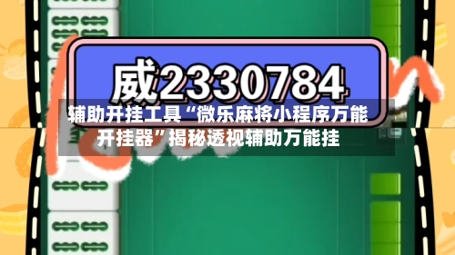 辅助开挂工具“微乐麻将小程序万能开挂器”揭秘透视辅助万能挂-第2张图片