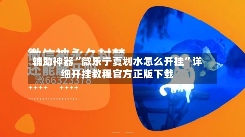 辅助神器“微乐宁夏划水怎么开挂”详细开挂教程官方正版下载-第1张图片