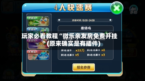 玩家必看教程“微乐亲友房免费开挂”(原来确实是有插件)-第3张图片