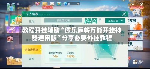 教程开挂辅助“微乐麻将万能开挂神器通用版”分享必要外挂教程-第2张图片