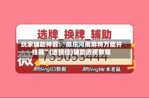 玩家辅助神器:“微乐河南麻将万能开挂器”(透视挂)辅助透视教程-第3张图片