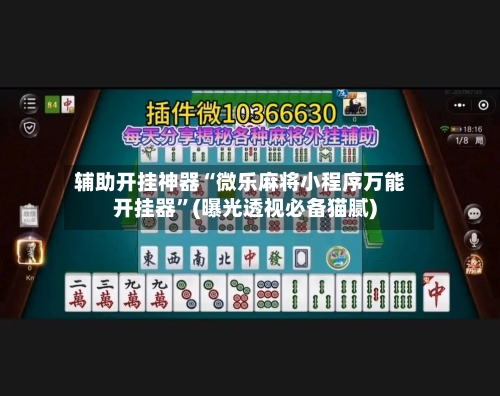 辅助开挂神器“微乐麻将小程序万能开挂器”(曝光透视必备猫腻)-第1张图片