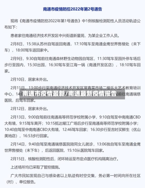 南通市疫情最新/南通最新疫情报告-第2张图片