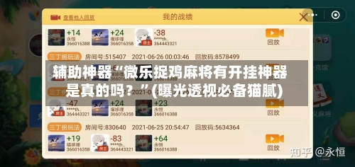 辅助神器“微乐捉鸡麻将有开挂神器是真的吗？”(曝光透视必备猫腻)-第1张图片